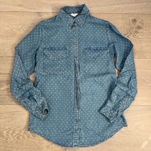Club Monaco Printed Denim Shirt